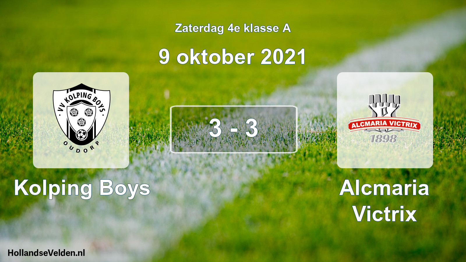 Total number of matches played: Kolping Boys - Alcmaria Victrix 3 - 3 (9 October 2021)
