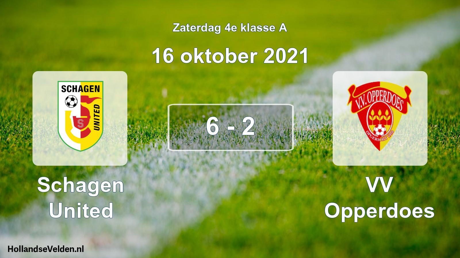 Total number of matches played: Schagen United - VV Opperdoes 6 - 2 (16 October 2021)