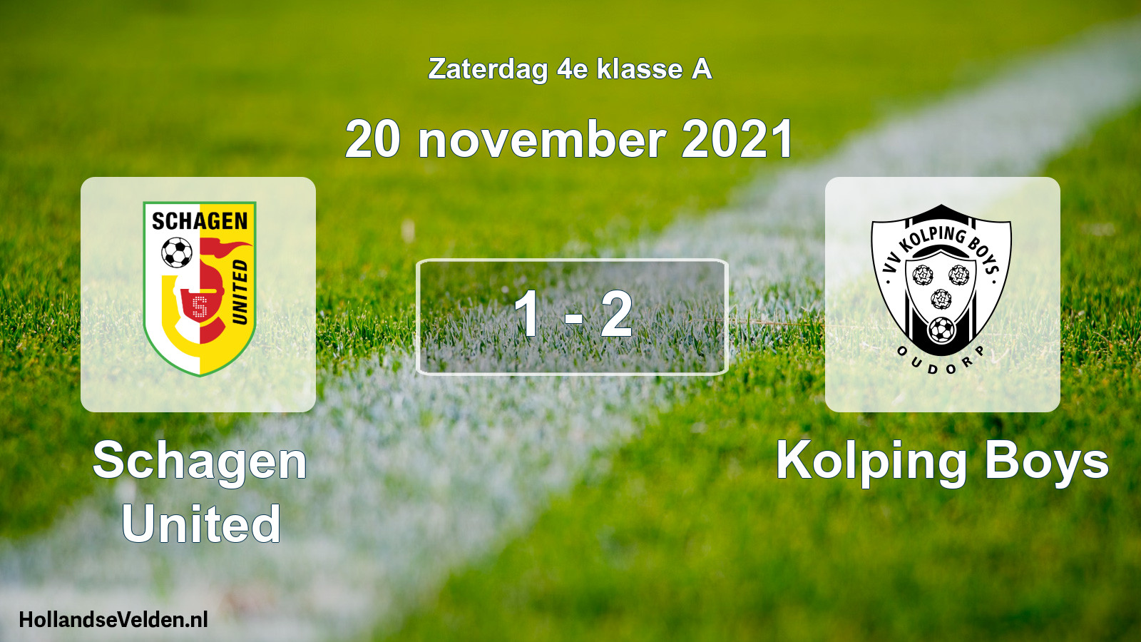 Total number of matches played: Schagen United - Kolping Boys 1 - 2 (20 November 2021)
