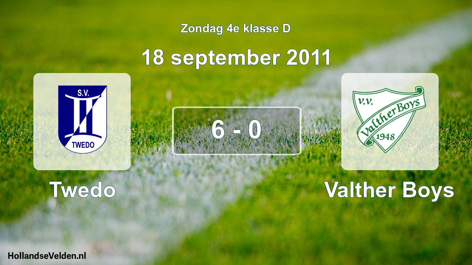 Total number of matches played: Twedo - Valther Boys 6 - 0 (18 September 2011)