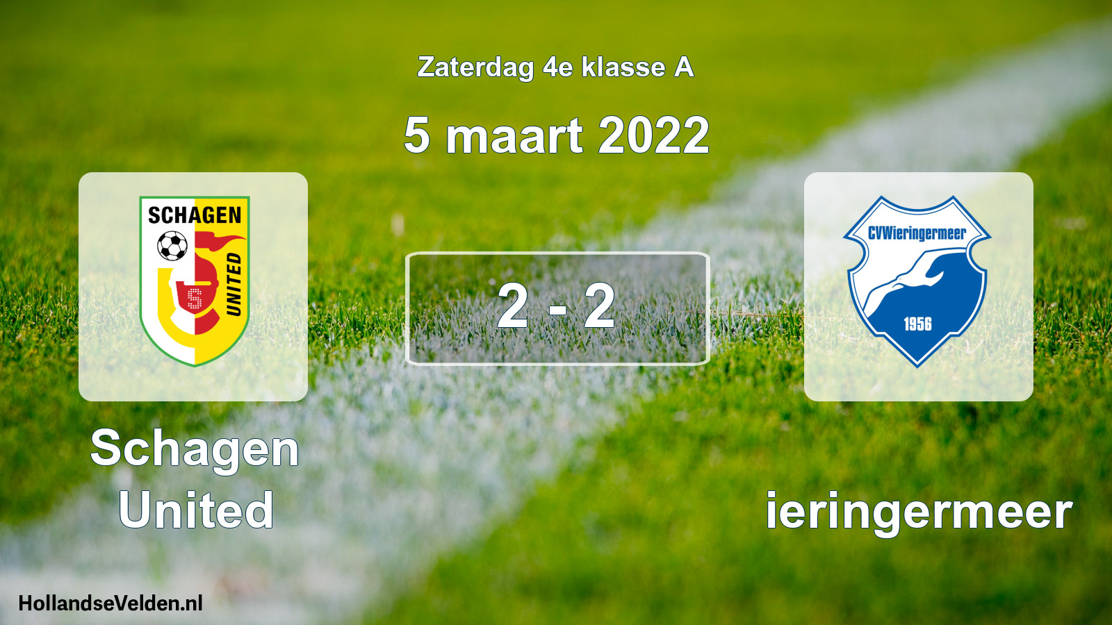 Total number of matches played: Schagen United - Wieringermeer 2 - 2 (5 March 2022)