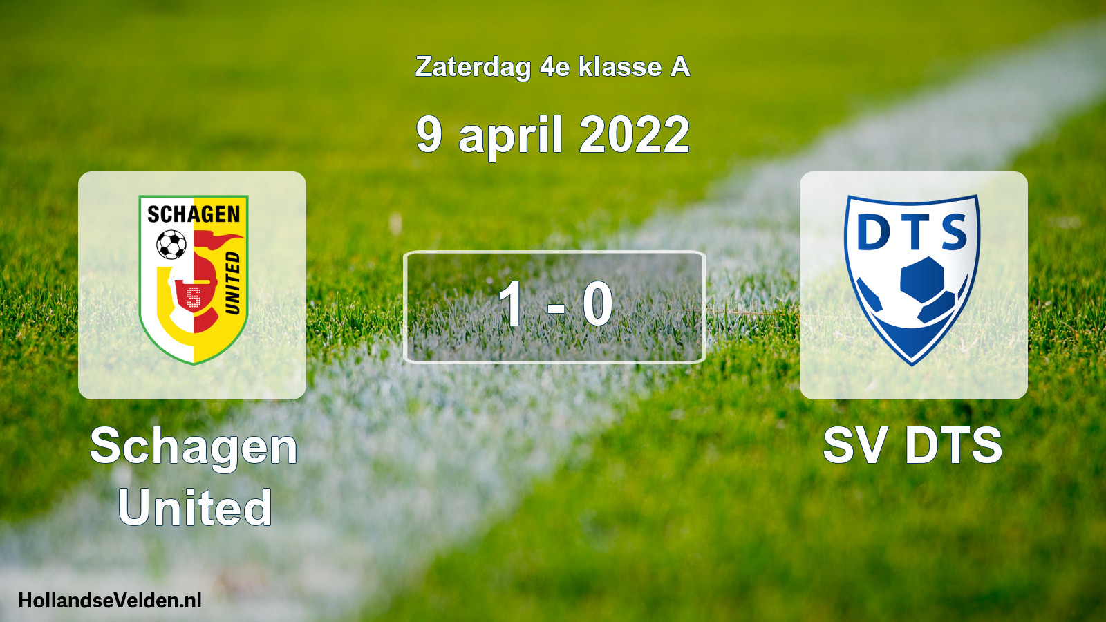 Total number of matches played: Schagen United - SV DTS 1 - 0 (9 April 2022)