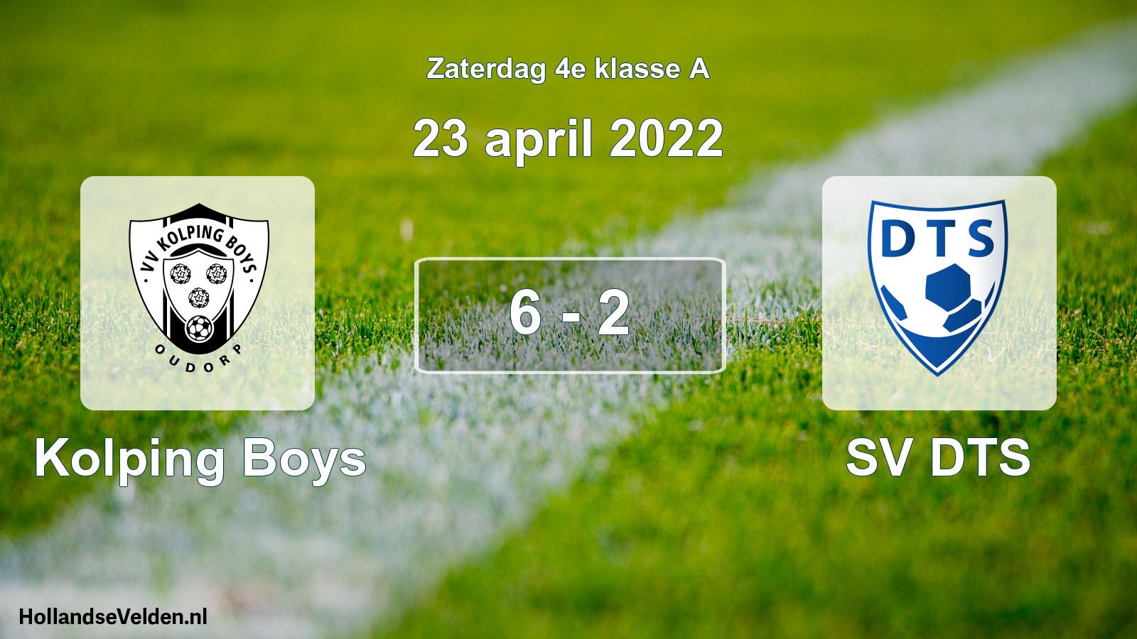 Total number of matches played: Kolping Boys - SV DTS 6 - 2 (23 April 2022)