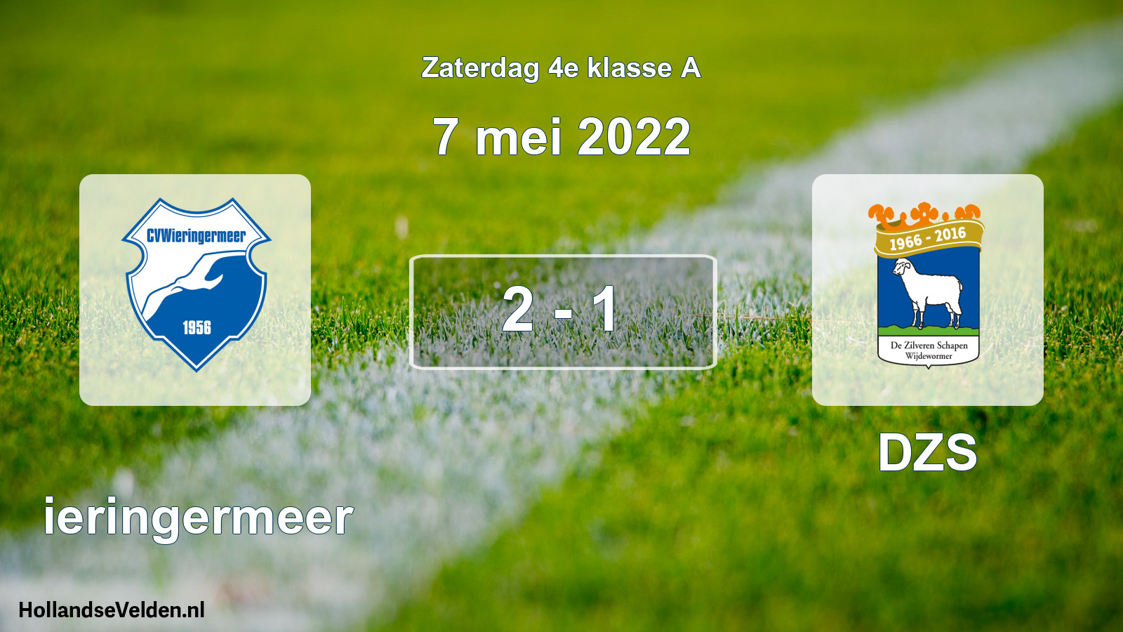 Total number of matches played: Wieringermeer - DZS 2 - 1 (7 May 2022)