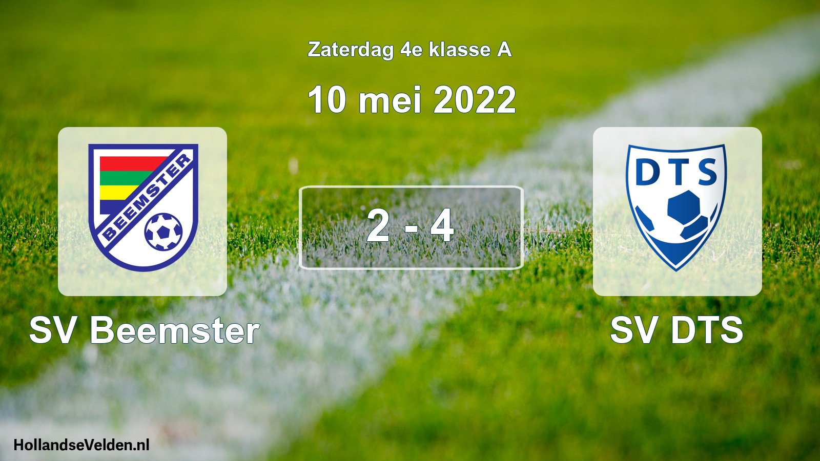 Total number of matches played: SV Beemster - SV DTS 2 - 4 (10 May 2022)