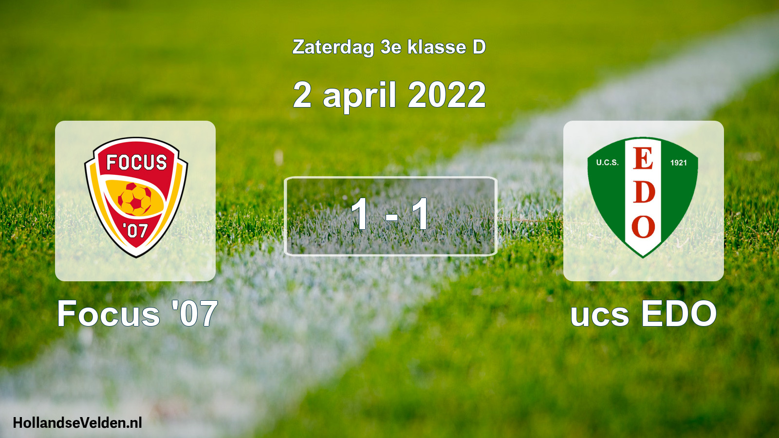 Total number of matches played: Focus '07 - ucs EDO 1 - 1 (2 April 2022)