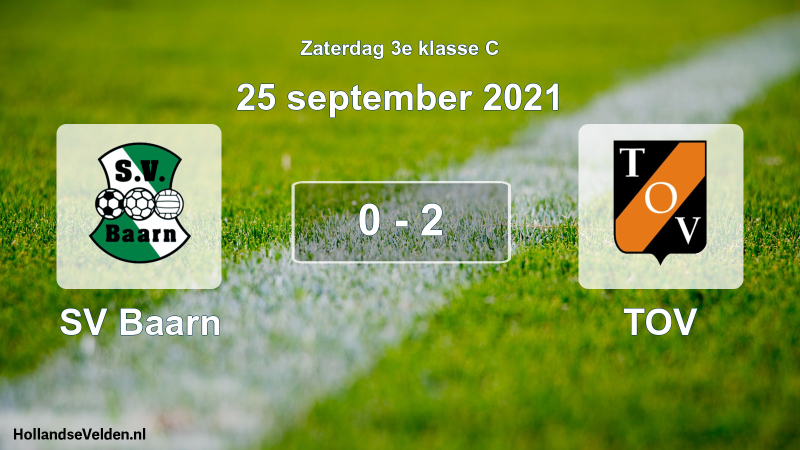 Total number of matches played: SV Baarn - TOV 0 - 2 (25 September 2021)