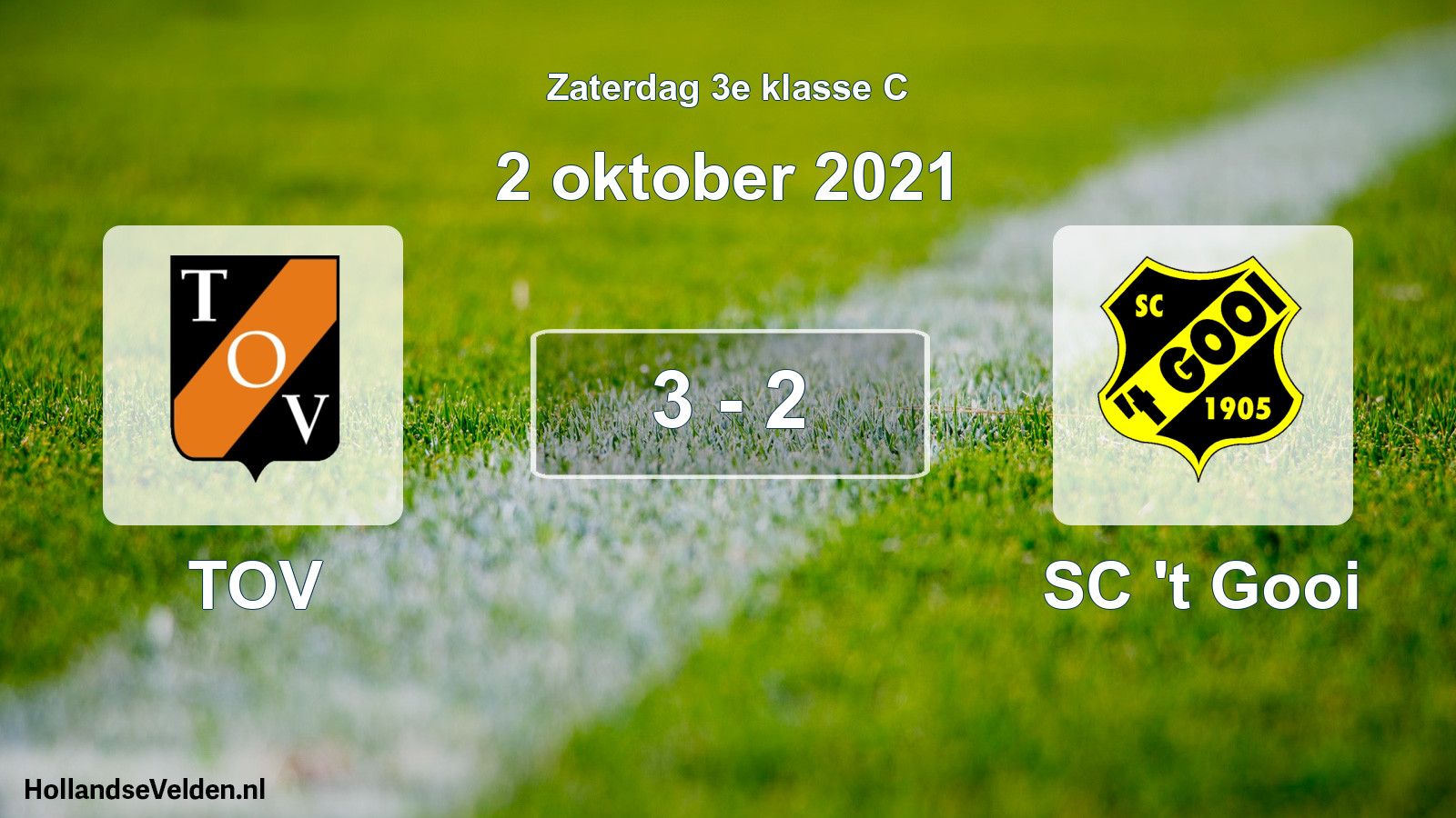 Total number of matches played: TOV - SC 't Gooi 3 - 2 (2 October 2021)