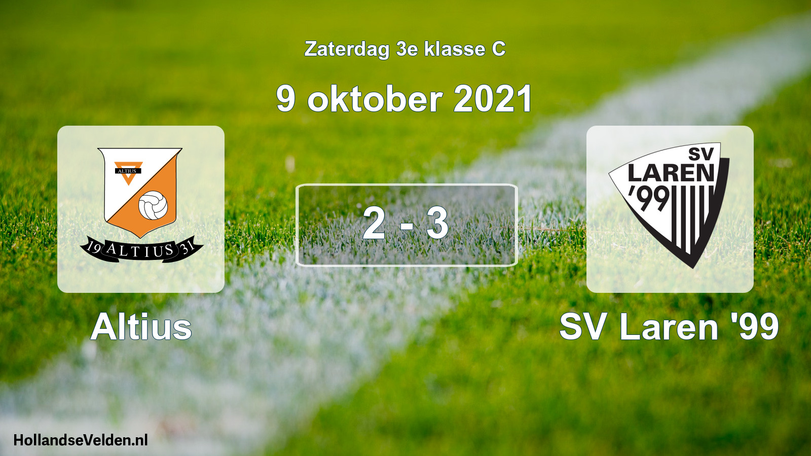 Total number of matches played: Altius - SV Laren '99 2 - 3 (9 October 2021)