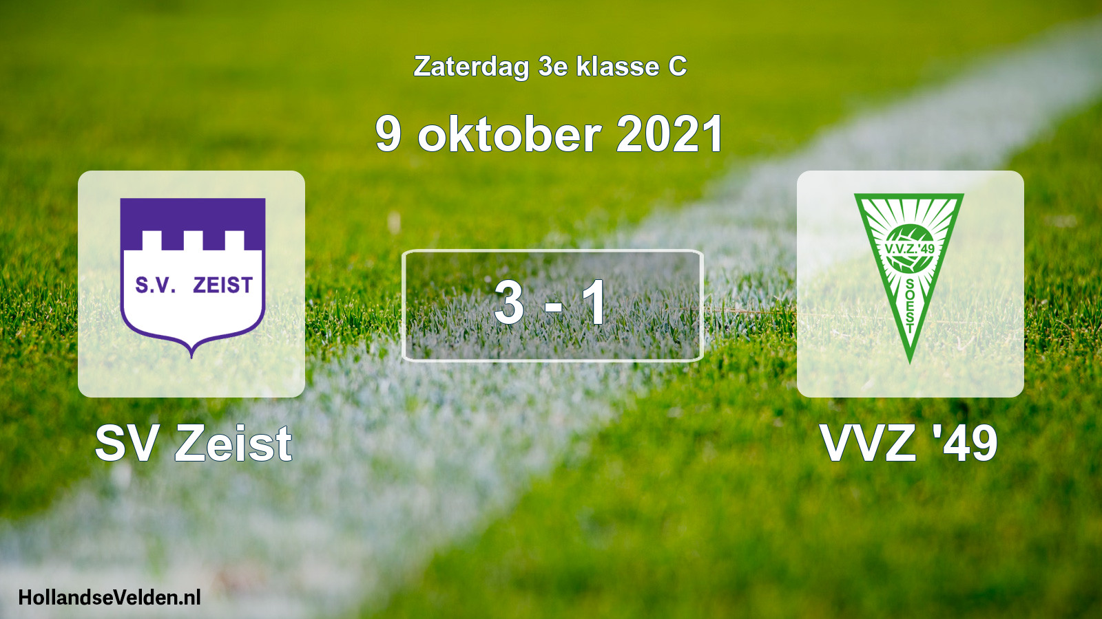 Total number of matches played: SV Zeist - VVZ '49 3 - 1 (9 October 2021)