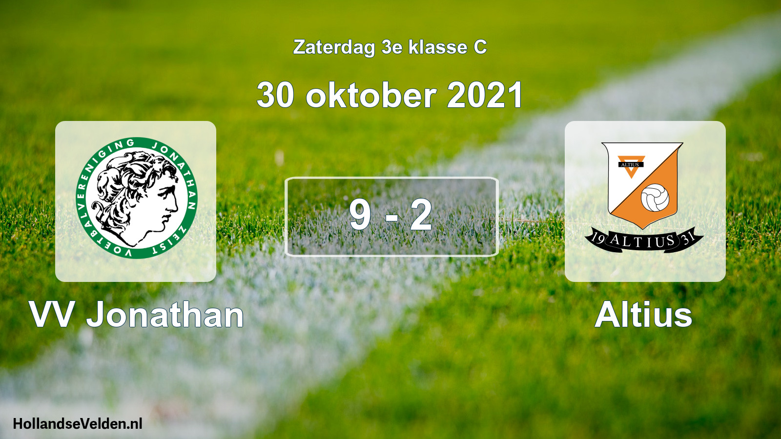 Total number of matches played: VV Jonathan - Altius 9 - 2 (30 October 2021)