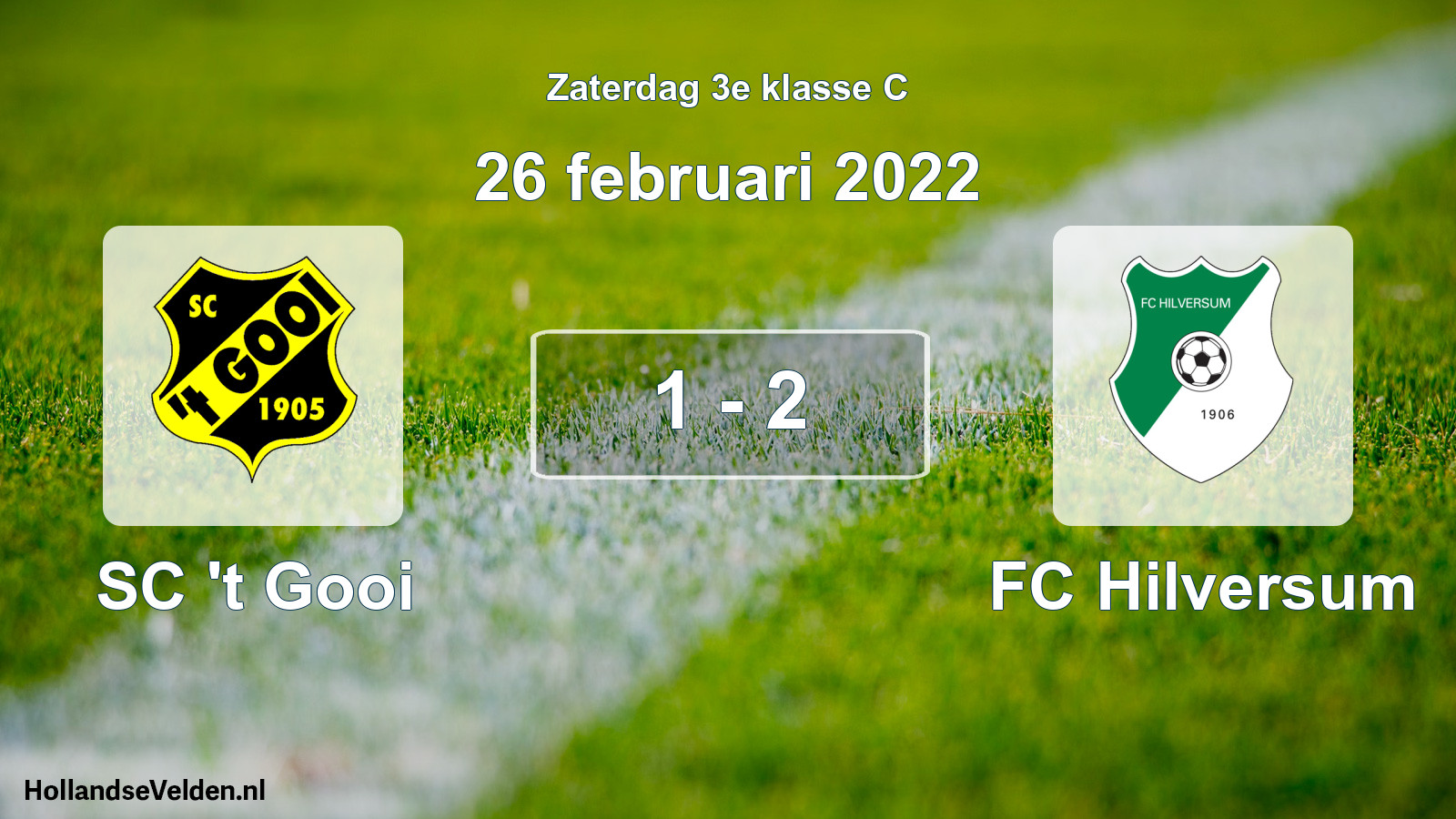 Total number of matches played: SC 't Gooi - FC Hilversum 1 - 2 (26 February 2022)