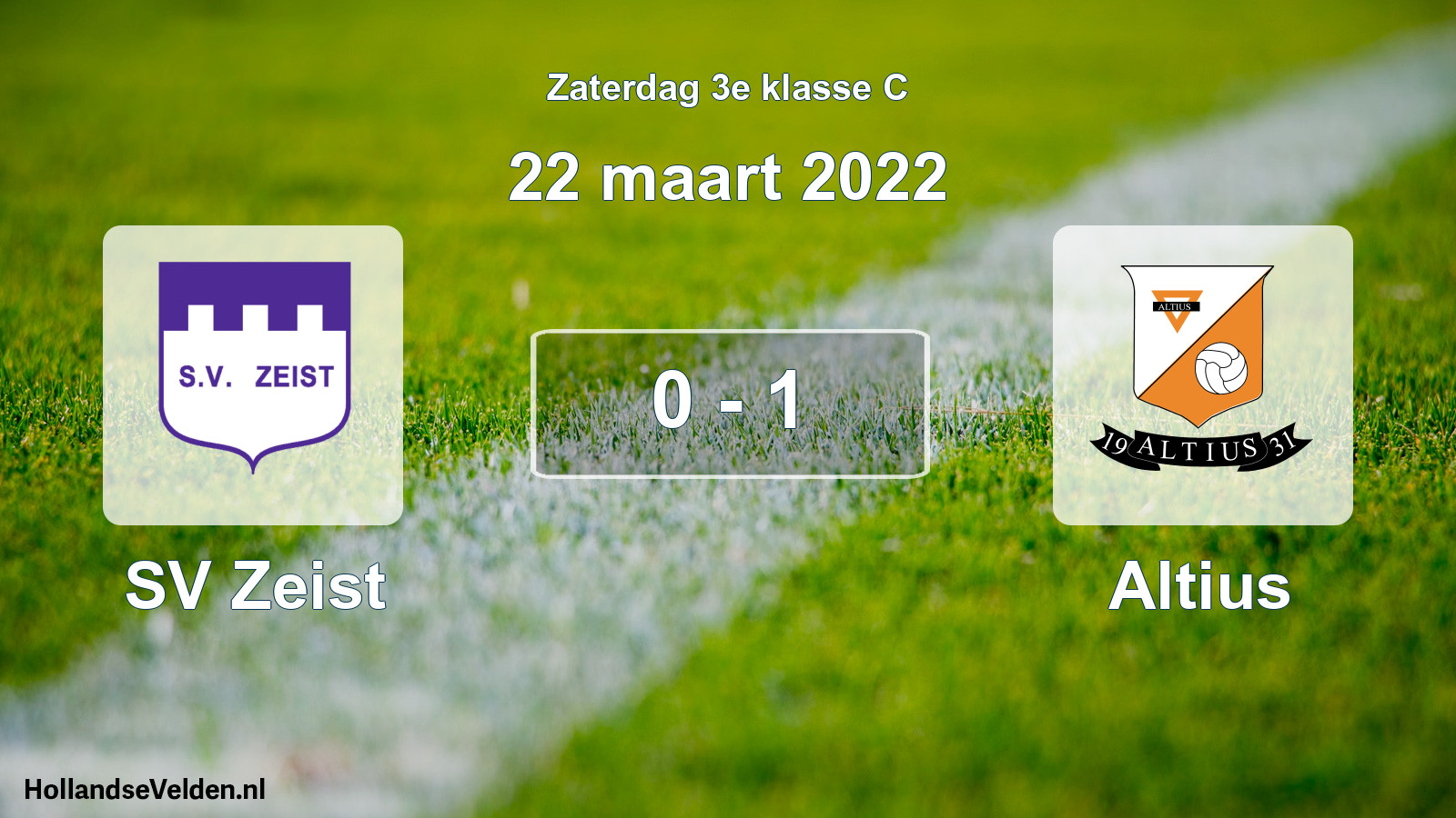 Total number of matches played: SV Zeist - Altius 0 - 1 (22 March 2022)