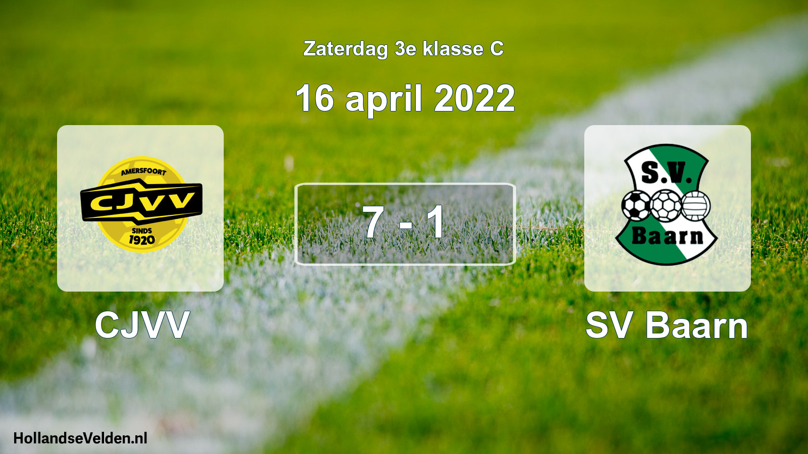Total number of matches played: CJVV - SV Baarn 7 - 1 (16 April 2022)
