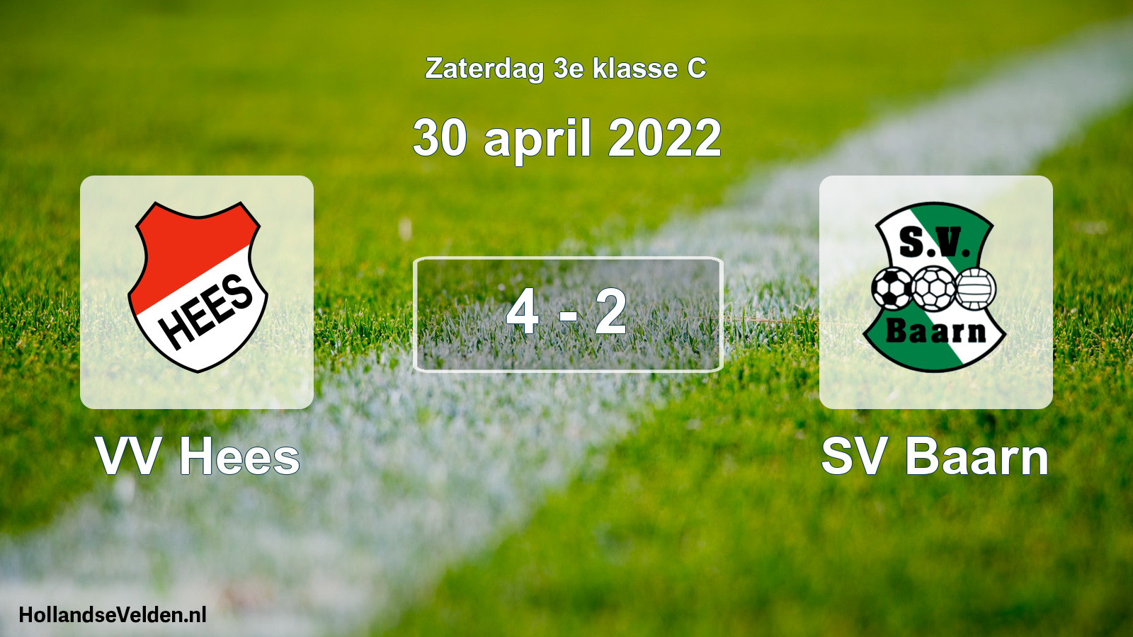 Total number of matches played: VV Hees - SV Baarn 4 - 2 (30 April 2022)