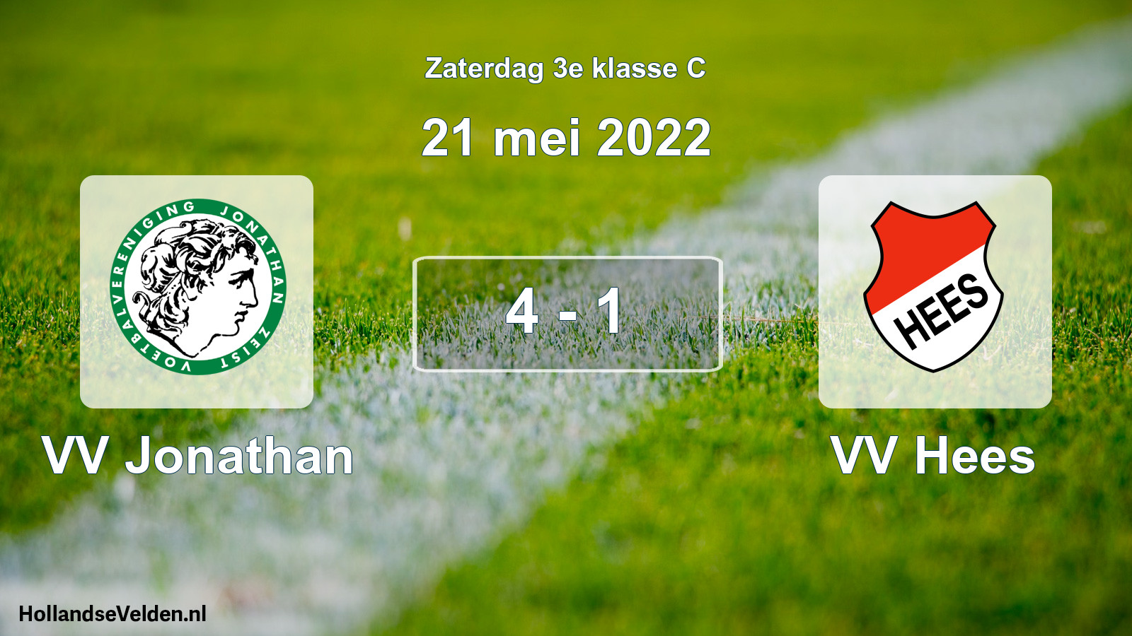 Total number of matches played: VV Jonathan - VV Hees 4 - 1 (21 May 2022)