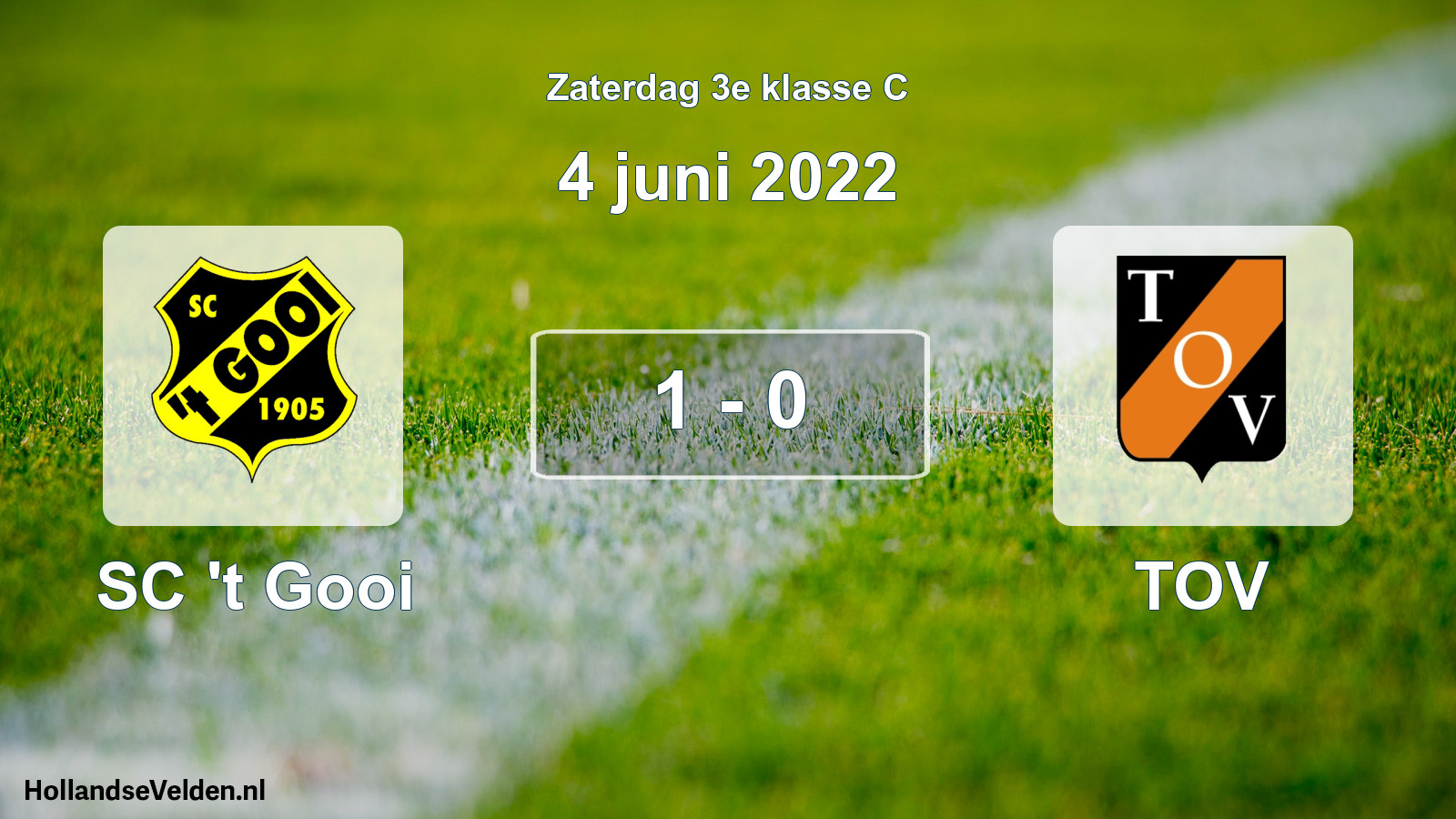 Total number of matches played: SC 't Gooi - TOV 1 - 0 (4 June 2022)