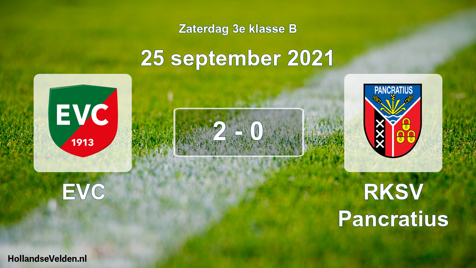 Total number of matches played: EVC - RKSV Pancratius 2 - 0 (25 September 2021)