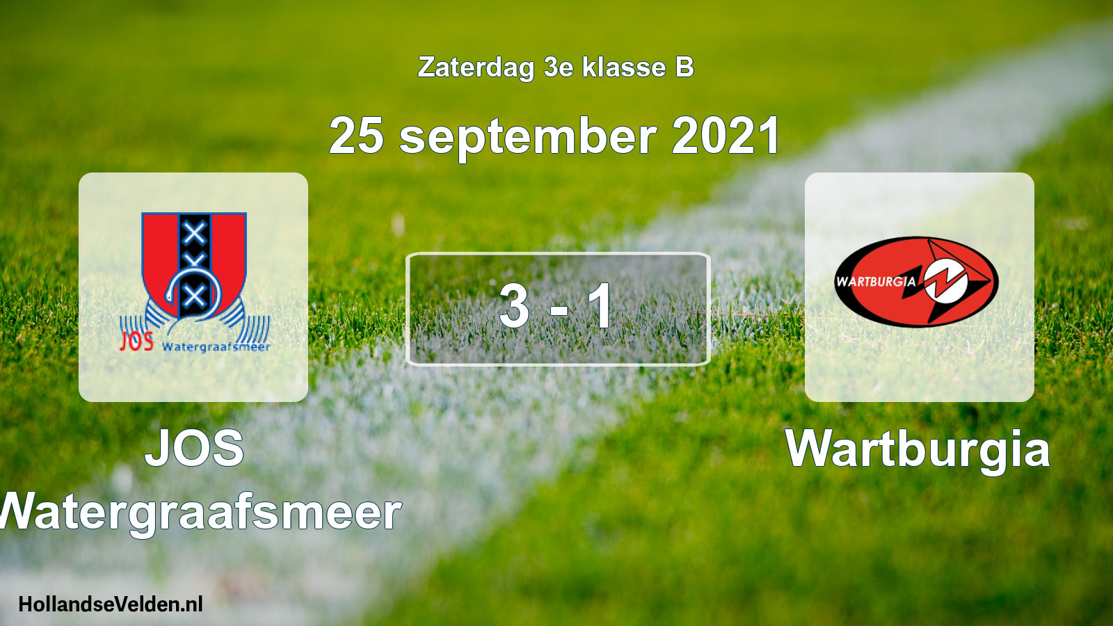 Total number of matches played: JOS Watergraafsmeer - Wartburgia 3 - 1 (25 September 2021)