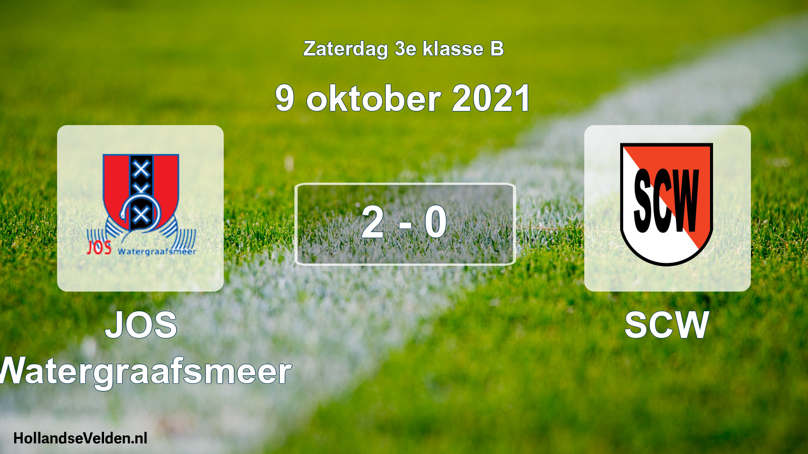 Total number of matches played: JOS Watergraafsmeer - SCW 2 - 0 (9 October 2021)