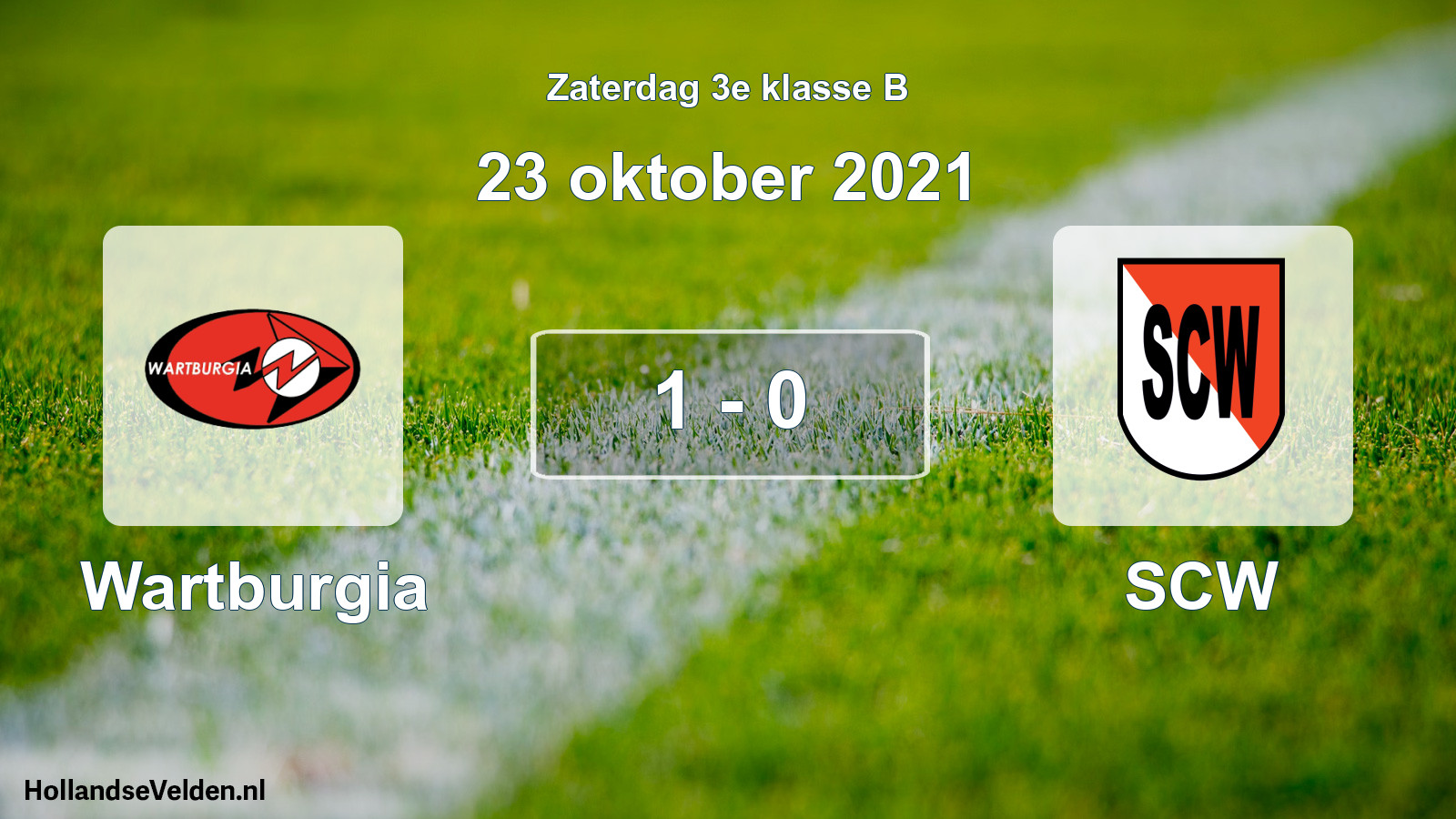 Gespeelde wedstrijd: Wartburgia - SCW 1 - 0 (23 oktober 2021)