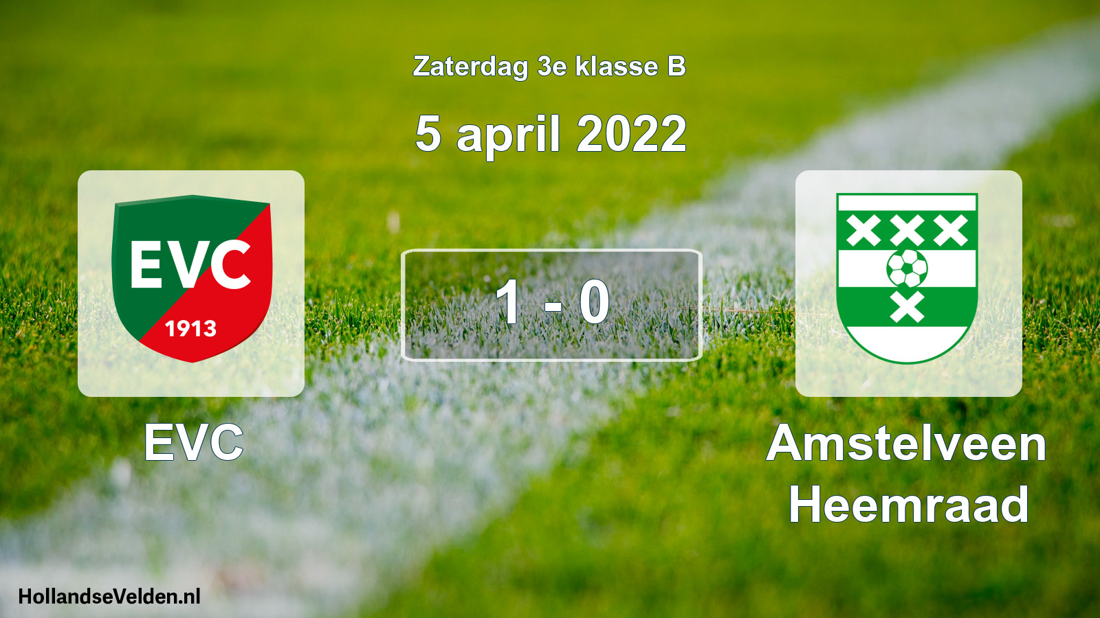 Total number of matches played: EVC - Amstelveen Heemraad 1 - 0 (5 April 2022)
