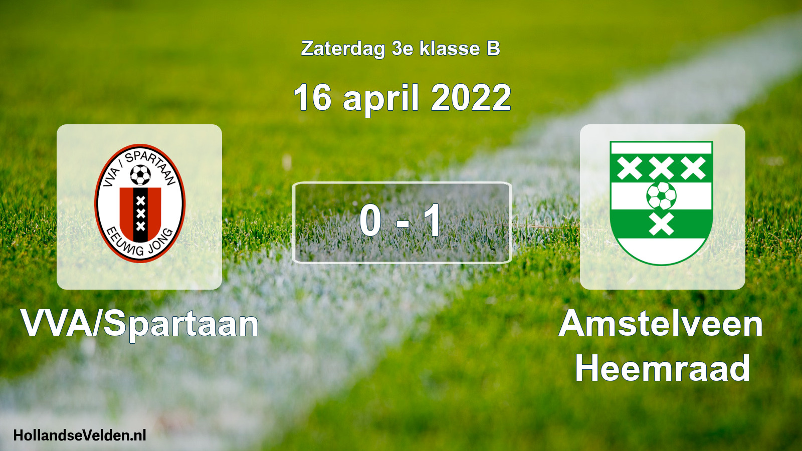 Total number of matches played: VVA/Spartaan - Amstelveen Heemraad 0 - 1 (16 April 2022)