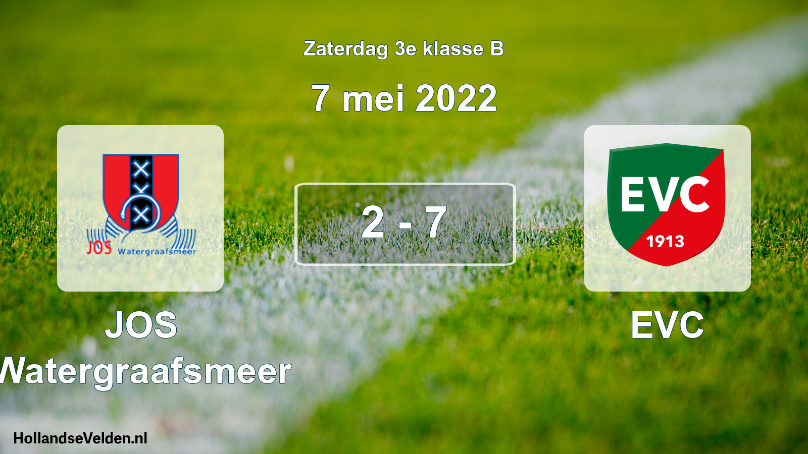 Total number of matches played: JOS Watergraafsmeer - EVC 2 - 7 (7 May 2022)