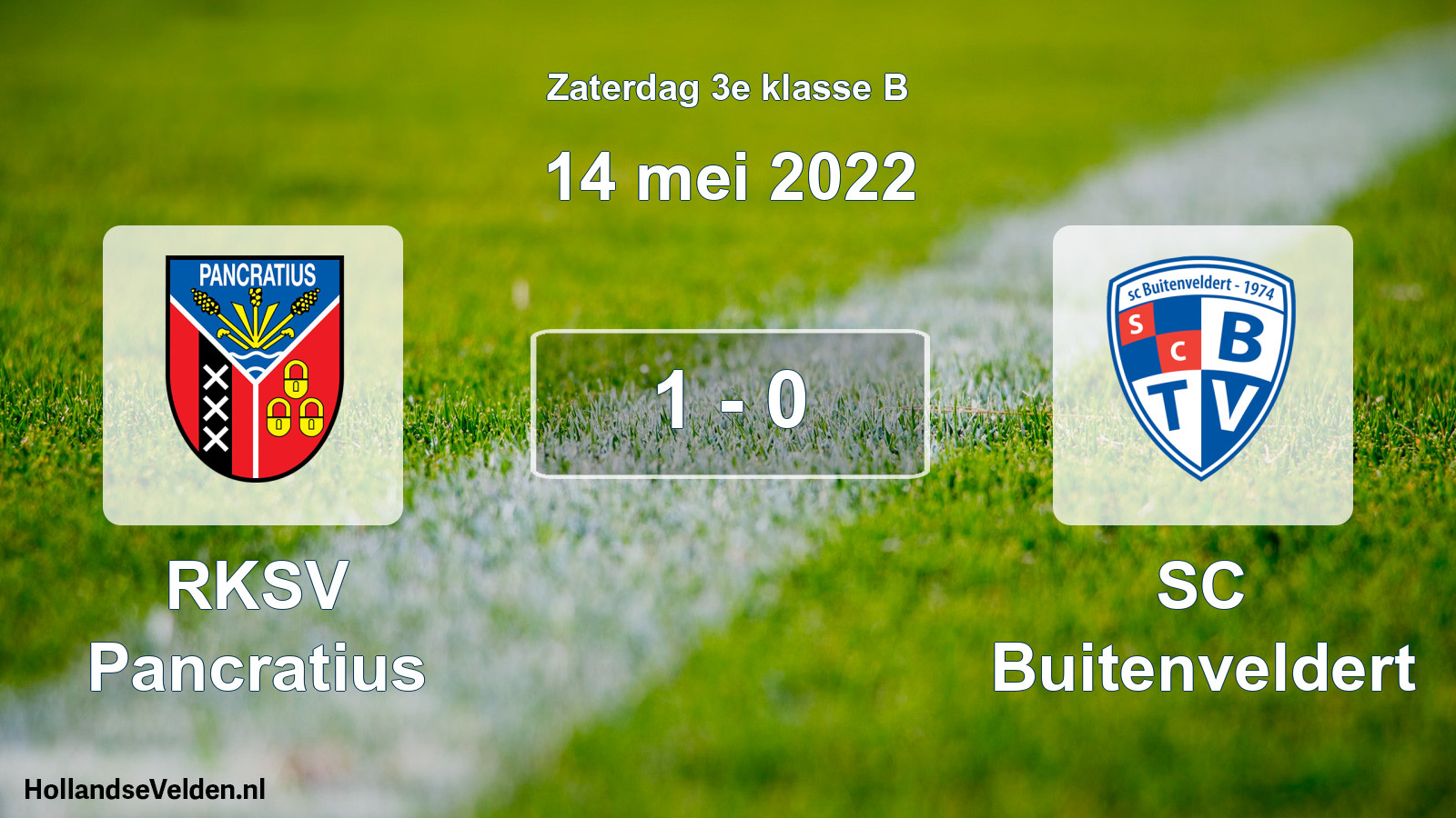 Total number of matches played: RKSV Pancratius - SC Buitenveldert 1 - 0 (14 May 2022)