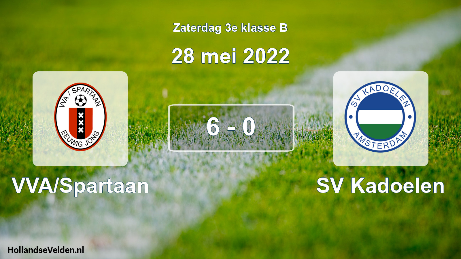 Total number of matches played: VVA/Spartaan - SV Kadoelen 6 - 0 (28 May 2022)