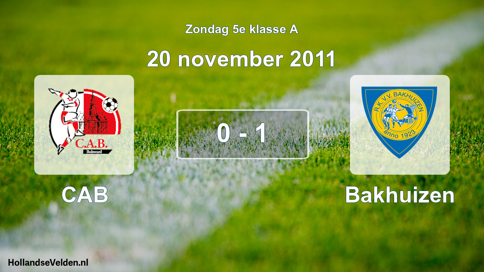 Total number of matches played: CAB - Bakhuizen 0 - 1 (20 November 2011)