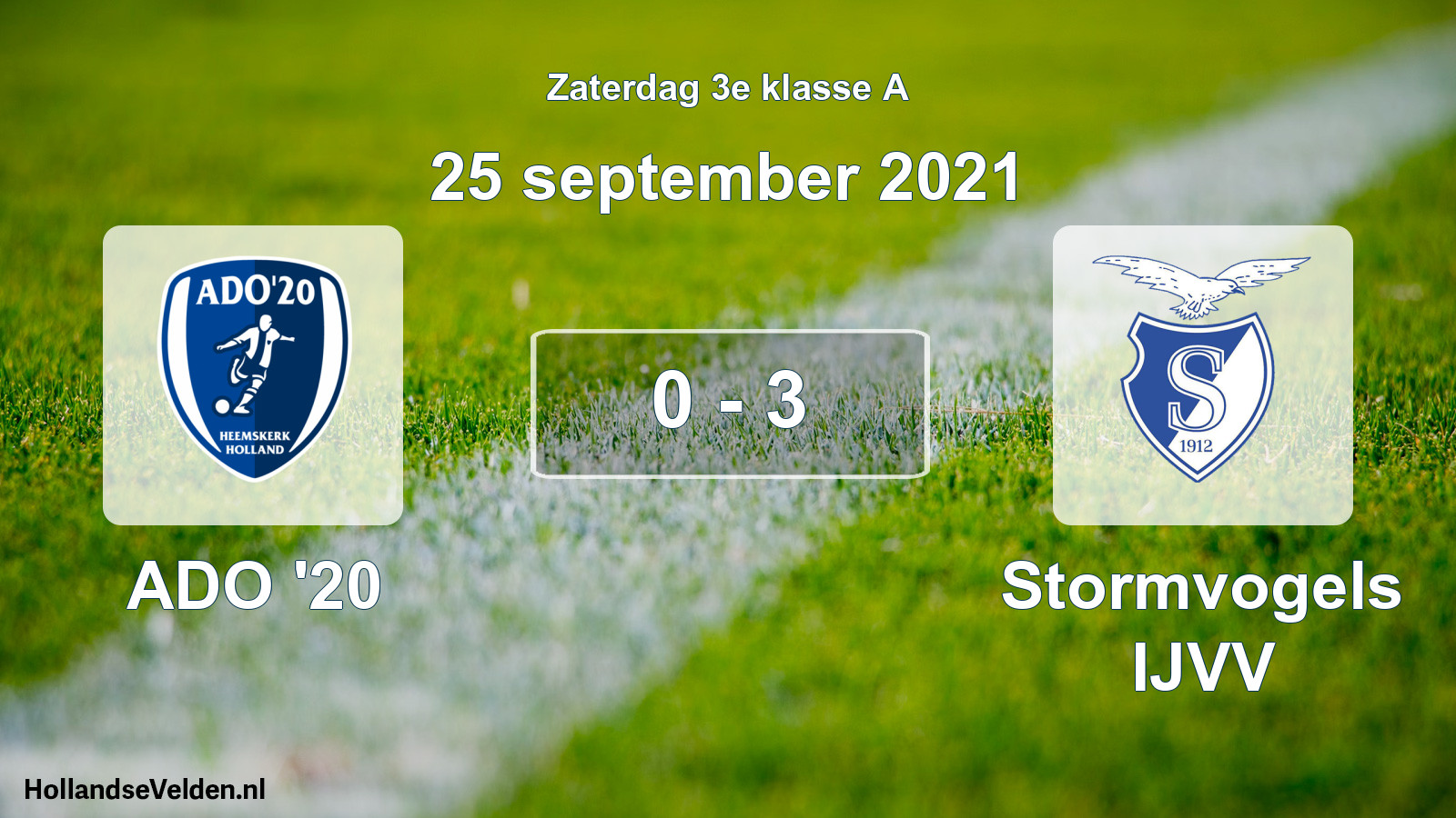 Total number of matches played: ADO '20 - Stormvogels IJVV 0 - 3 (25 September 2021)