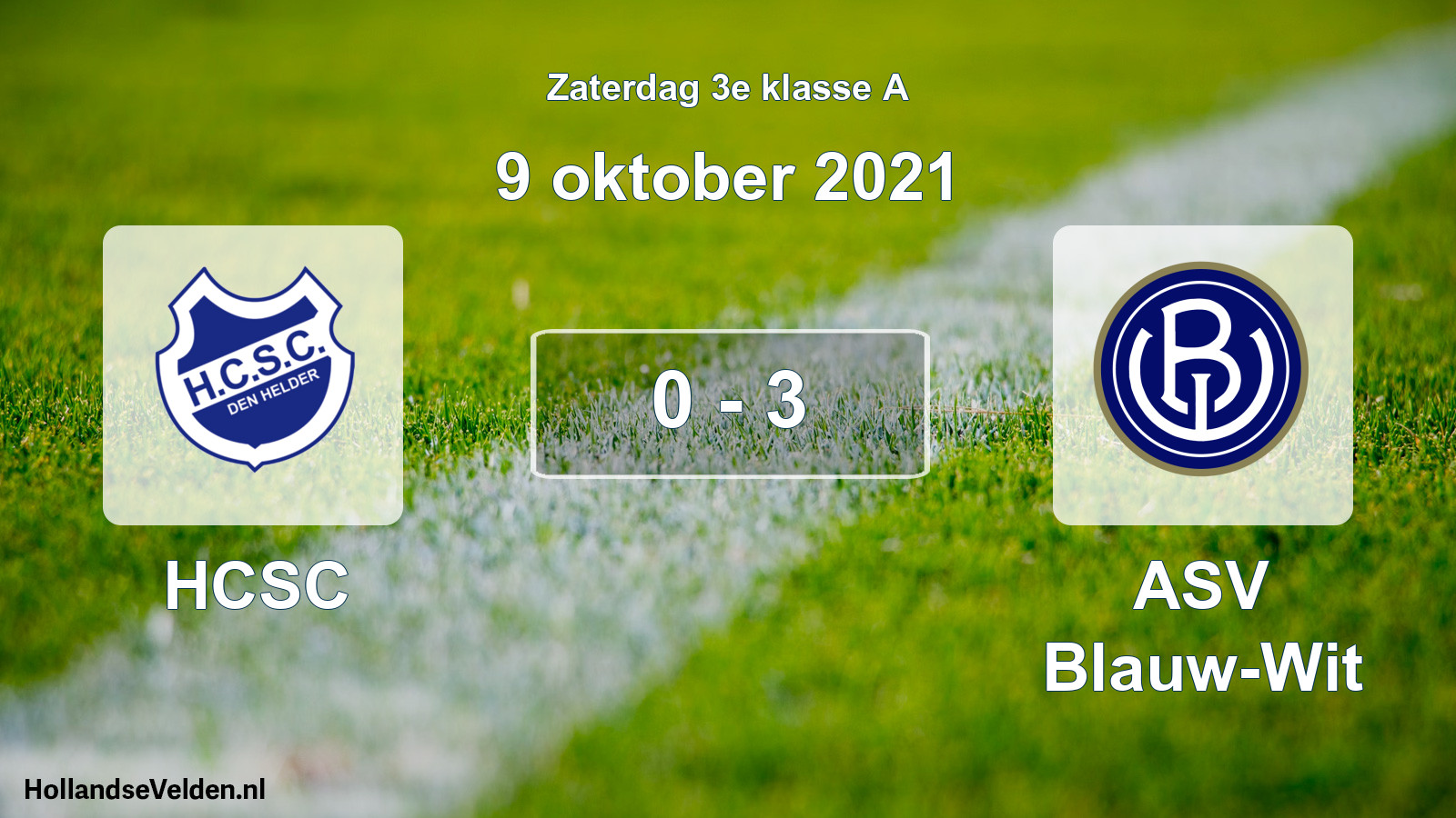 Gespeelde wedstrijd: HCSC - ASV Blauw-Wit 0 - 3 (9 oktober 2021)