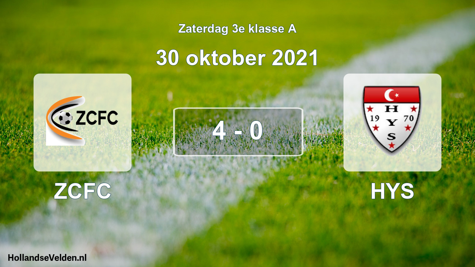 Total number of matches played: ZCFC - HYS 4 - 0 (30 October 2021)