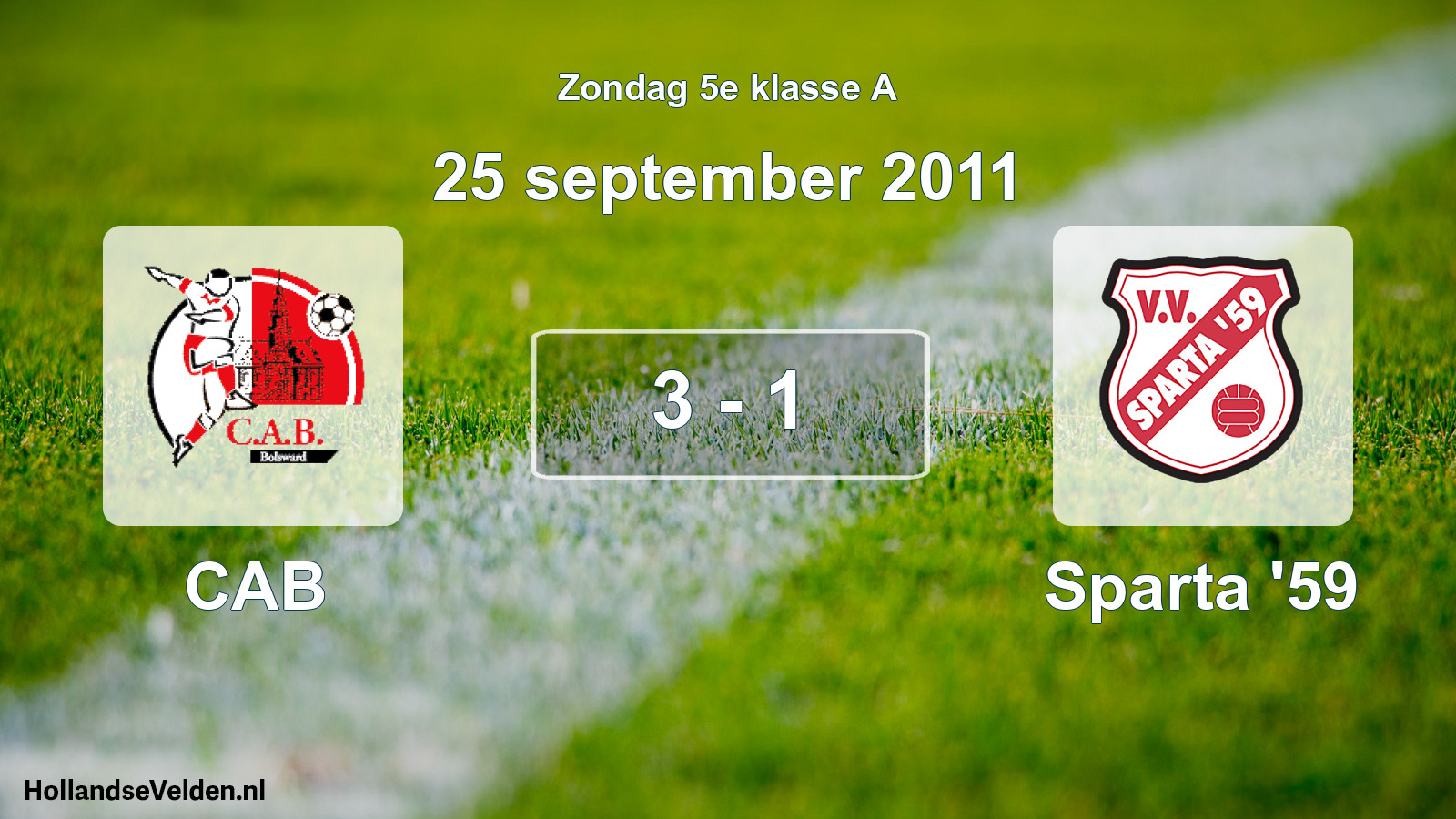 Total number of matches played: CAB - Sparta '59 3 - 1 (25 September 2011)