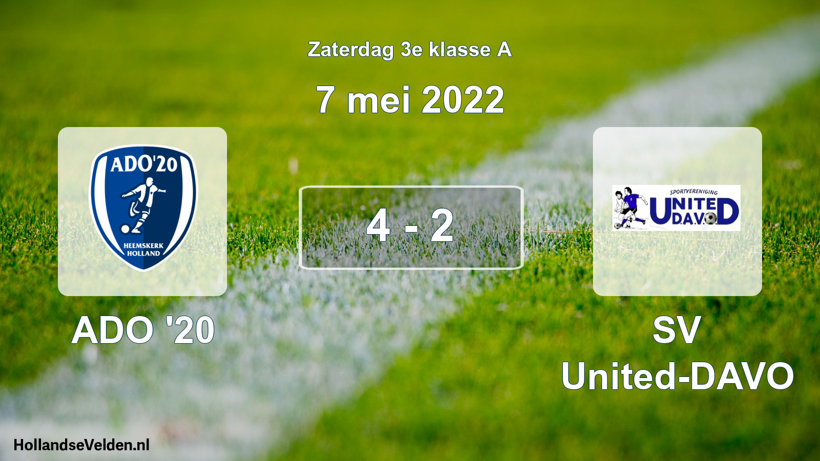 Total number of matches played: ADO '20 - SV United-DAVO 4 - 2 (7 May 2022)