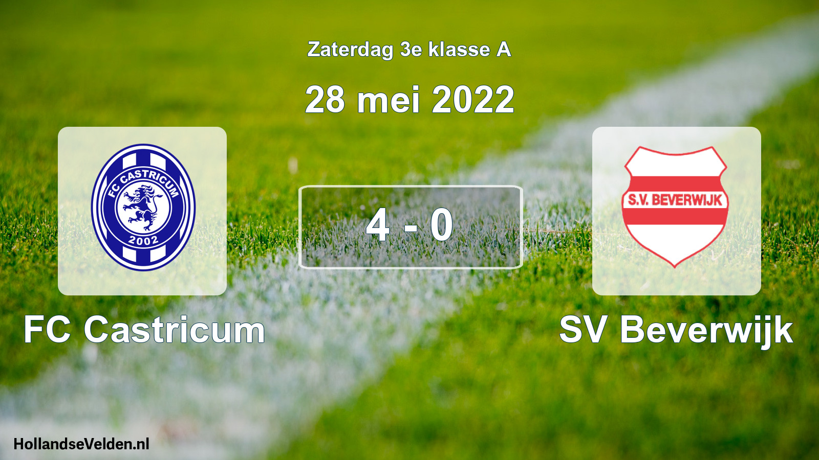 Total number of matches played: FC Castricum - SV Beverwijk 4 - 0 (28 May 2022)