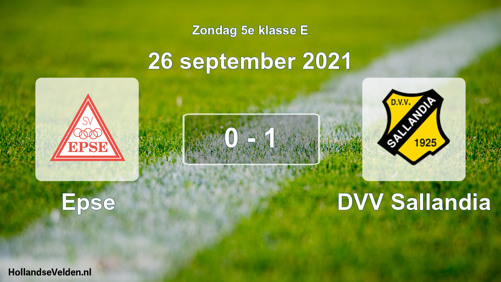 Total number of matches played: Epse - DVV Sallandia 0 - 1 (26 September 2021)