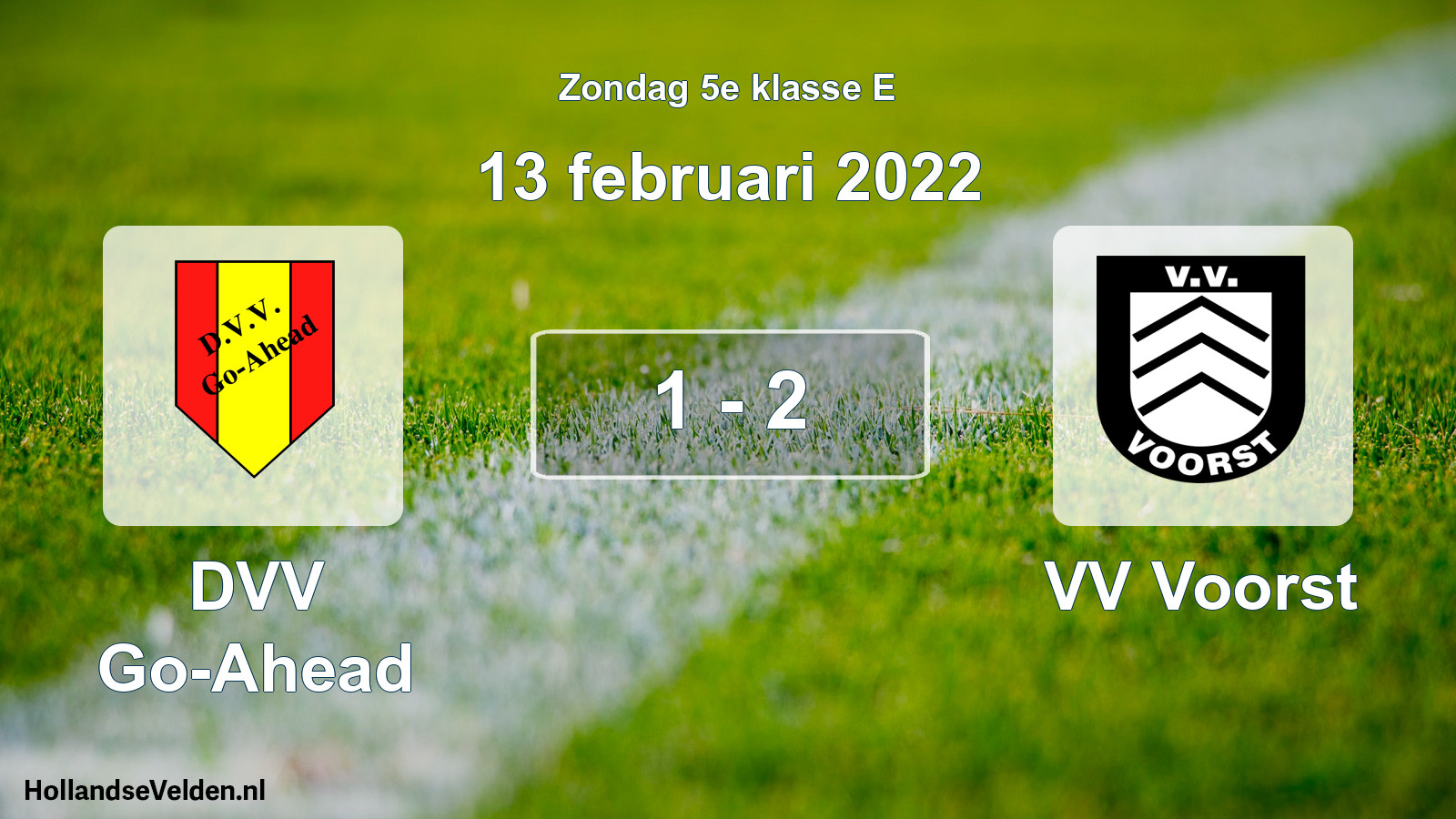 Total number of matches played: DVV Go-Ahead - VV Voorst 1 - 2 (13 February 2022)