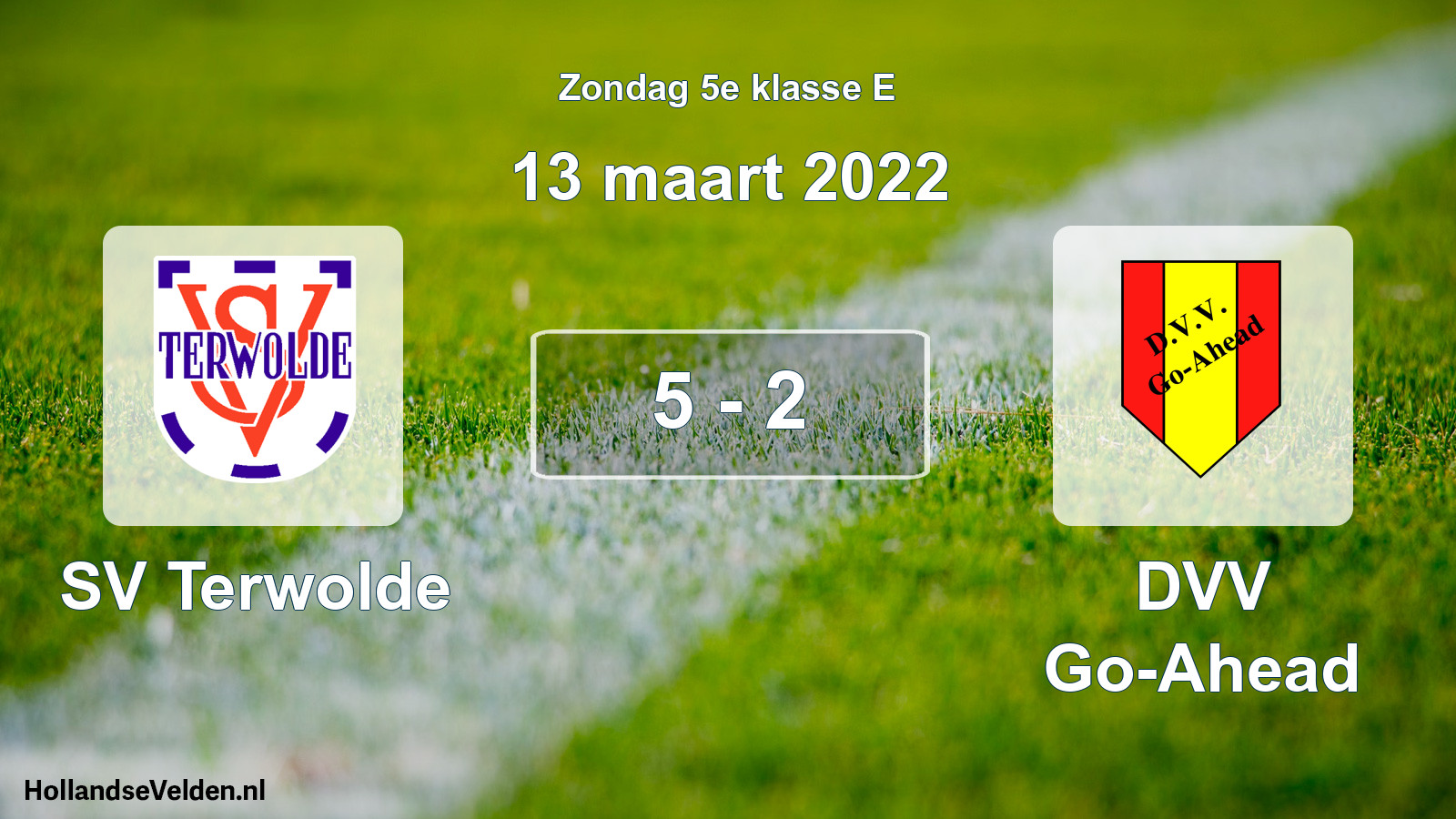 Total number of matches played: SV Terwolde - DVV Go-Ahead 5 - 2 (13 March 2022)