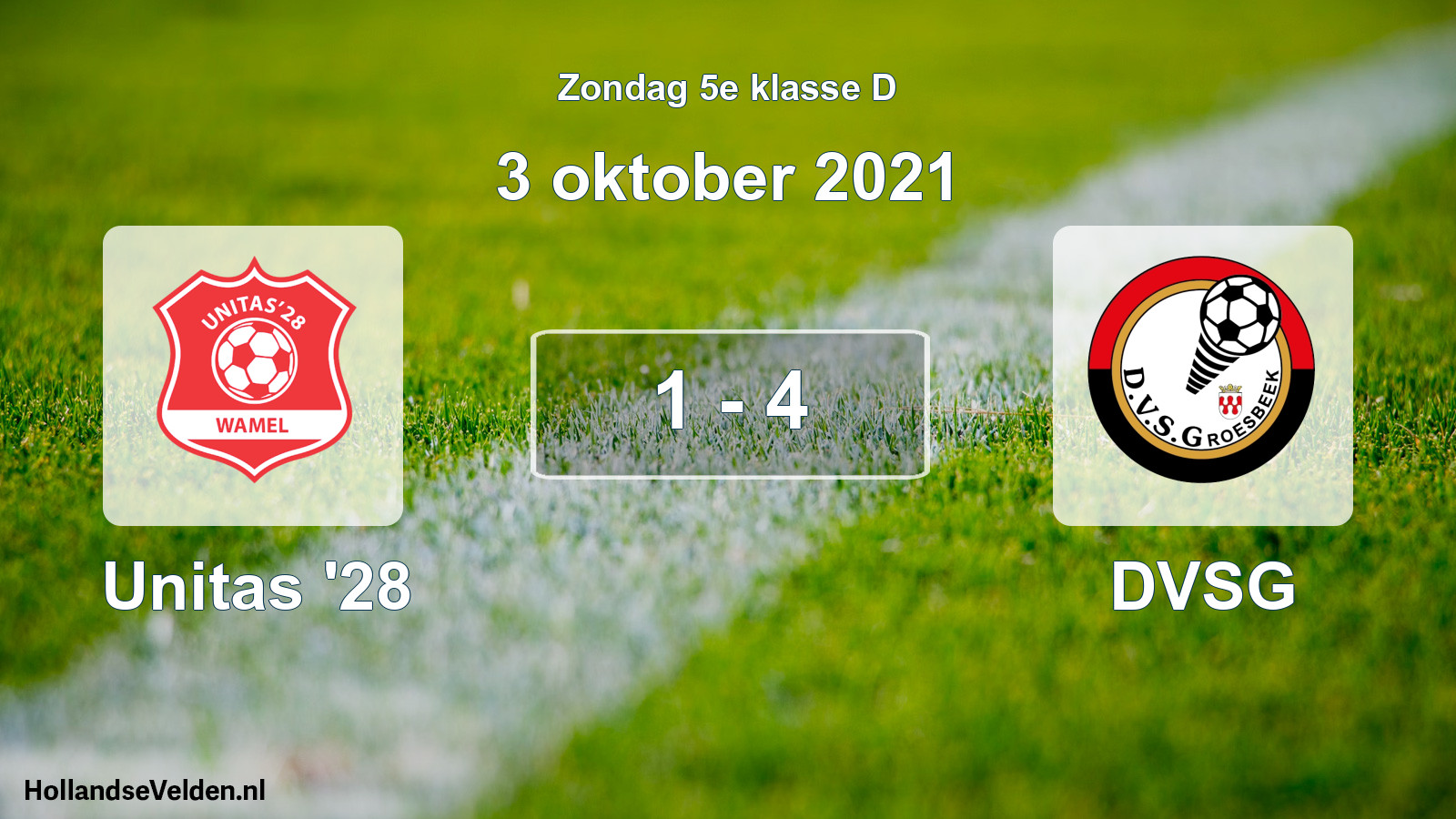 Total number of matches played: Unitas '28 - DVSG 1 - 4 (3 October 2021)