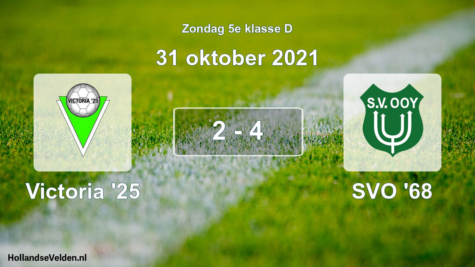 Total number of matches played: Victoria '25 - SVO '68 2 - 4 (31 October 2021)