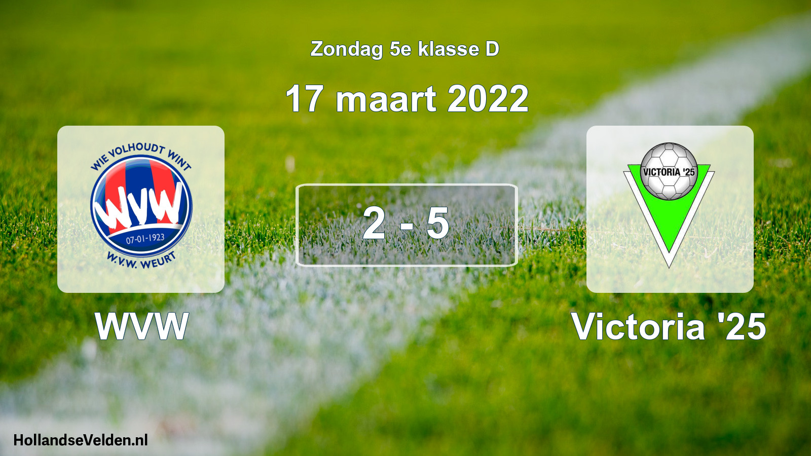 Total number of matches played: WVW - Victoria '25 2 - 5 (17 March 2022)