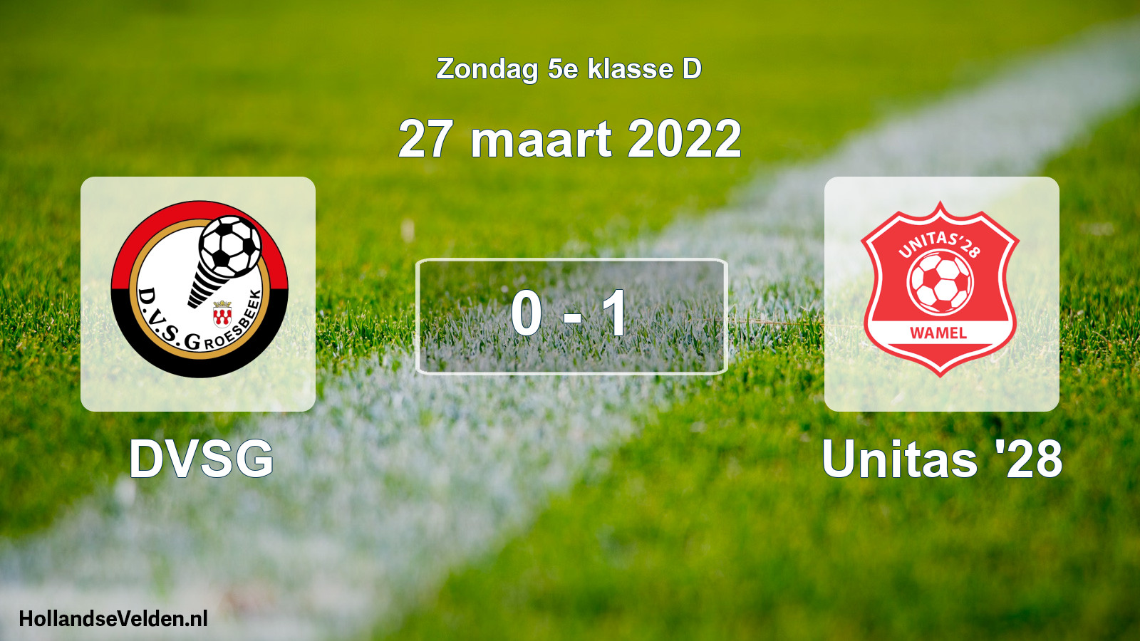 Total number of matches played: DVSG - Unitas '28 0 - 1 (27 March 2022)