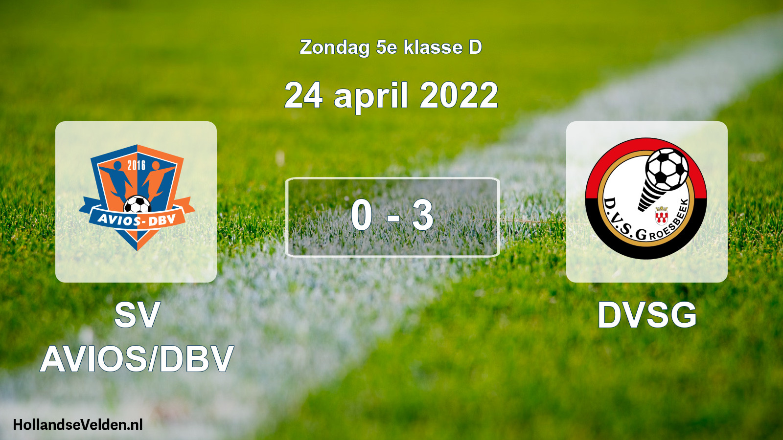 Total number of matches played: SV AVIOS/DBV - DVSG 0 - 3 (24 April 2022)