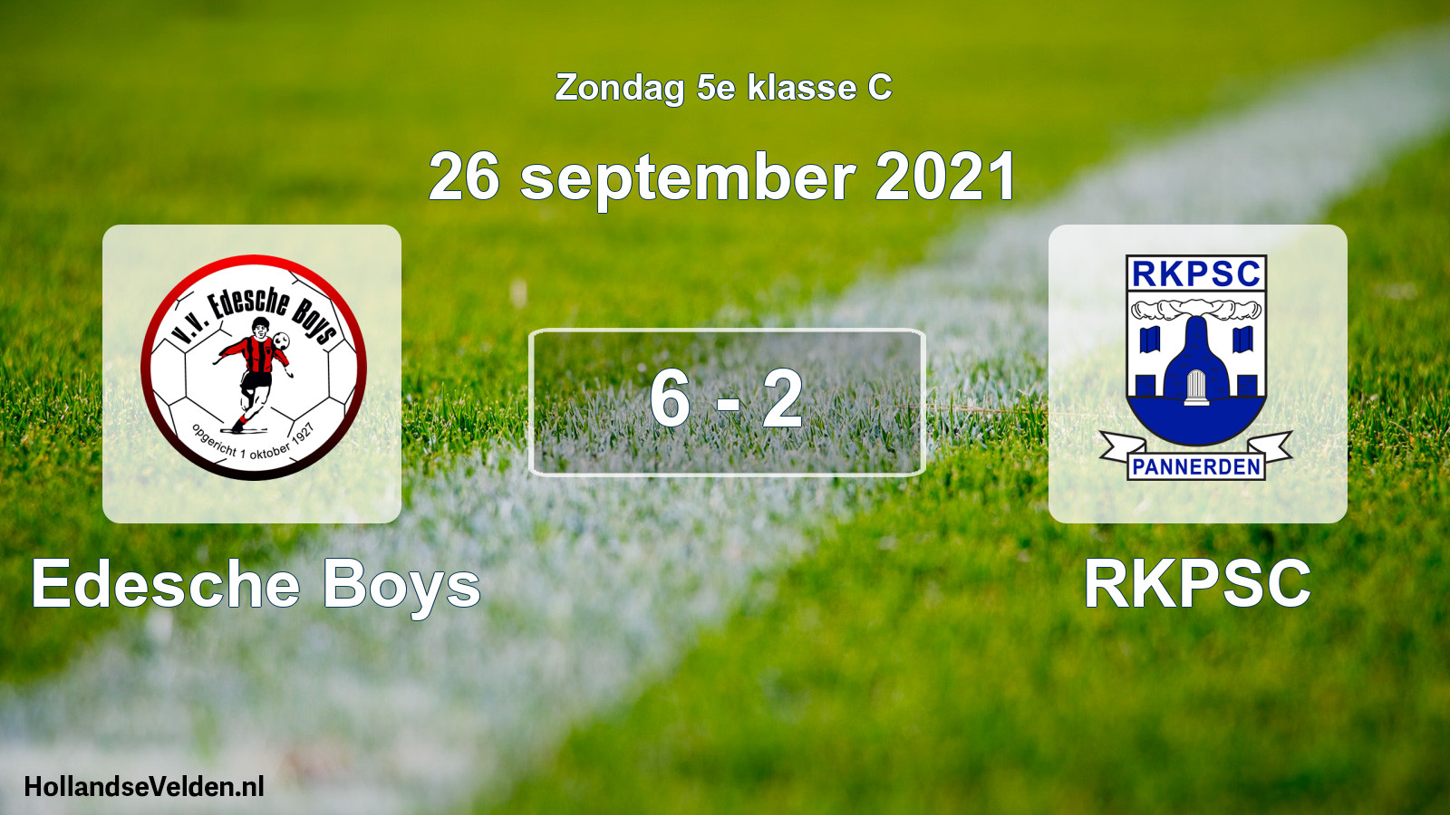 Total number of matches played: Edesche Boys - RKPSC 6 - 2 (26 September 2021)