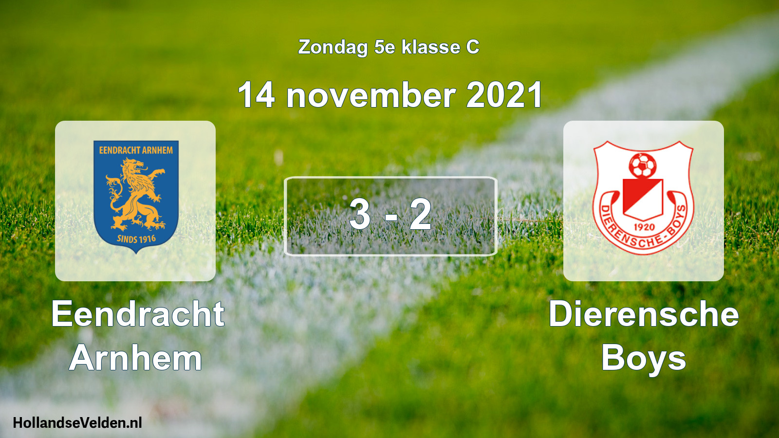 Total number of matches played: Eendracht Arnhem - Dierensche Boys 3 - 2 (14 November 2021)