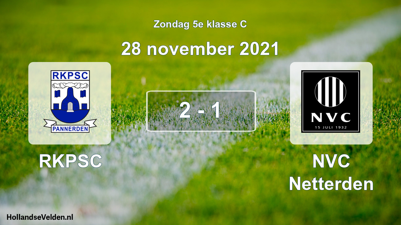 Total number of matches played: RKPSC - NVC Netterden 2 - 1 (28 November 2021)