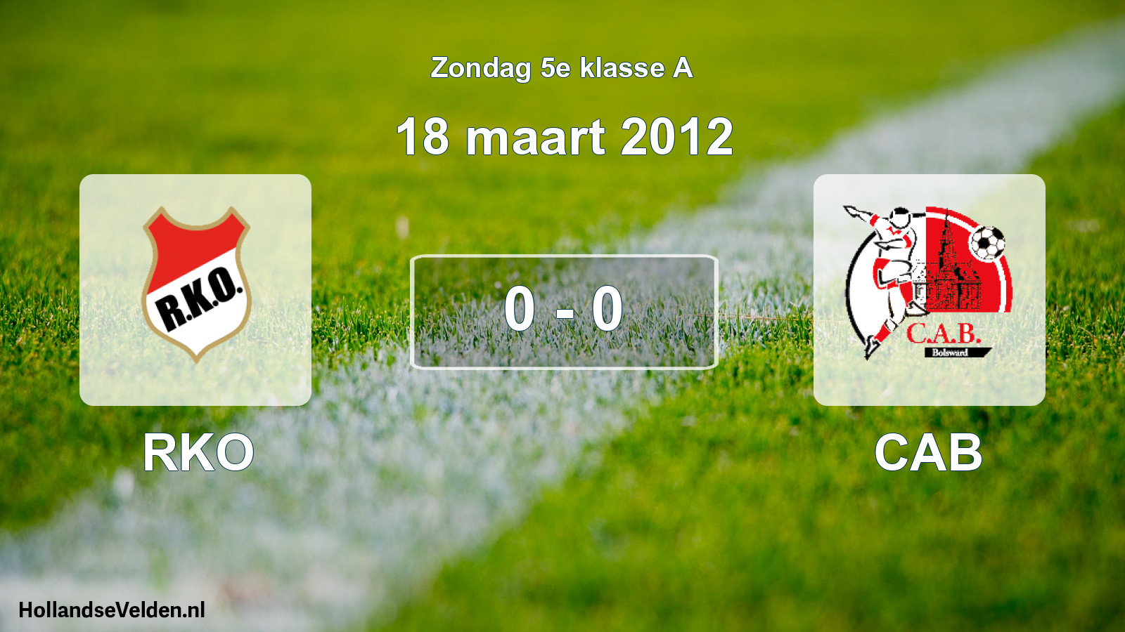 Total number of matches played: RKO - CAB 0 - 0 (18 March 2012)