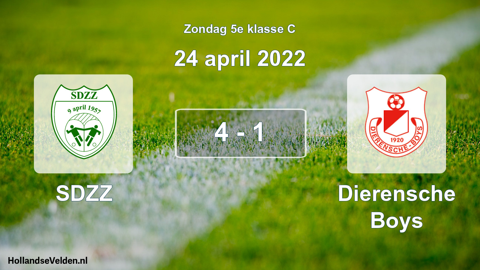 Total number of matches played: SDZZ - Dierensche Boys 4 - 1 (24 April 2022)